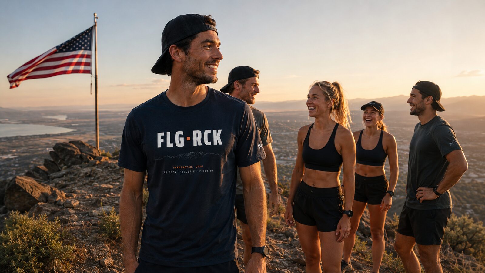 The crew on the summit